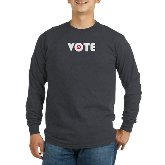 CafePress - Vote Red Long Sleeve Dark T Shirt - Long Sleeve Dark T-Shirt