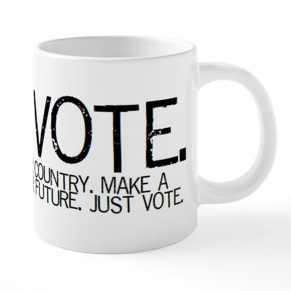 CafePress - Voter's Stainless Steel Travel Mugs - 20 Oz White Ceramic Mega Mug