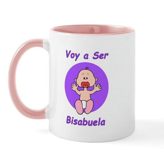 CafePress - Voy A Ser Bisabuela Mug - 11 oz Ceramic Mug - Novelty Coffee Tea Cup