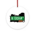 thumbnail image 1 of CafePress - W Fordham Rd -  Round Wood Ornament 4", 1 of 2