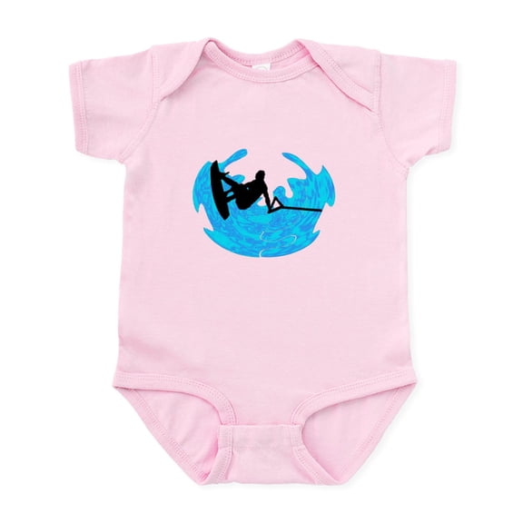 CafePress - WAKEBOARD TIME Body Suit - Baby Light Bodysuit, Size Newborn - 24 Months