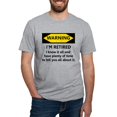 thumbnail image 1 of CafePress - WARNING I'm RETIRED I KNOW IT Fitted T Shirt - Fitted T-Shirt, Vintage Fit Soft Cotton Tee, 1 of 4