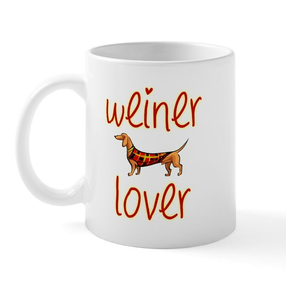 CafePress - WEINER LOVER Mug - 11 oz Ceramic Mug - Novelty Coffee Tea Cup