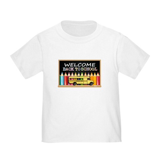 CafePress - WELCOME BACK TO SCHOOL BUS T Shirt - Cute Toddler T-Shirt, 100% Cotton