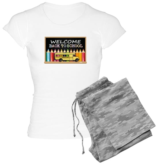 CafePress - WELCOME BACK TO SCHOOL BUS - Women's Light Pajamas