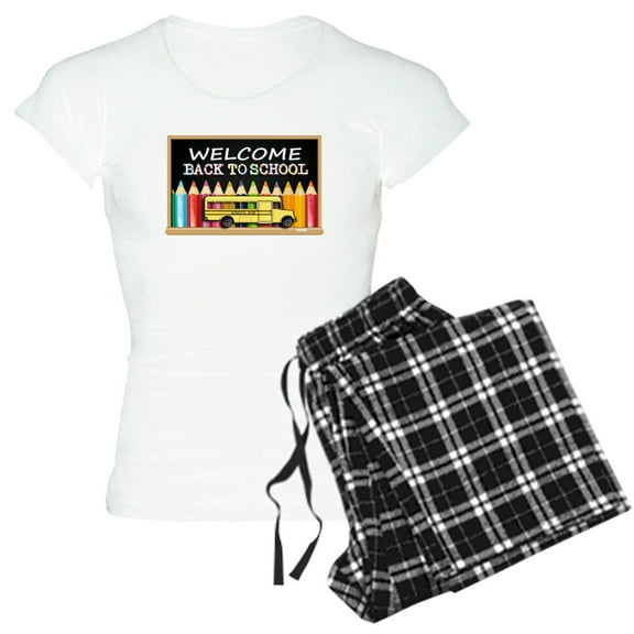 CafePress - WELCOME BACK TO SCHOOL BUS - Women's Light Pajamas