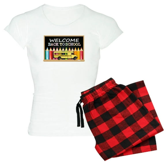 CafePress - WELCOME BACK TO SCHOOL BUS - Women's Light Pajamas