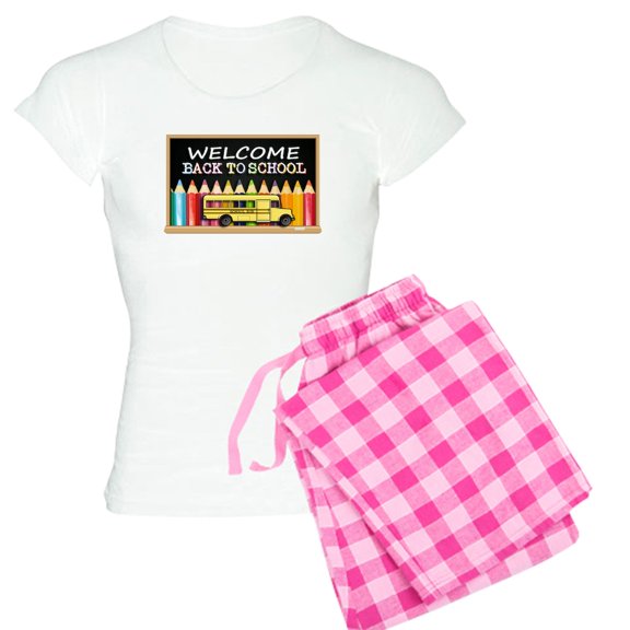 CafePress - WELCOME BACK TO SCHOOL BUS - Women's Light Pajamas
