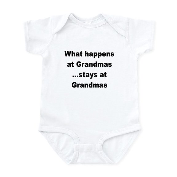 CafePress - WHAT HAPPENS AT GRANDMAS STAYS AT GRANDMAS Body Su - Baby Light Bodysuit, Size Newborn - 24 Months