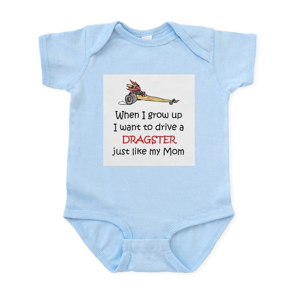 CafePress - WIGU Dragster Mom Infant Bodysuit - Baby Light Bodysuit, Size Newborn - 24 Months