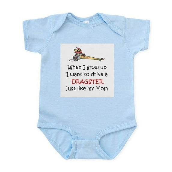 CafePress - WIGU Dragster Mom Infant Bodysuit - Baby Light Bodysuit, Size Newborn - 24 Months