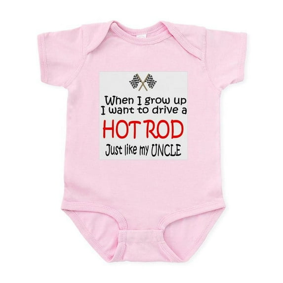 CafePress - WIGU Hot Rod Uncle Infant Bodysuit - Baby Light Bodysuit, Size Newborn - 24 Months