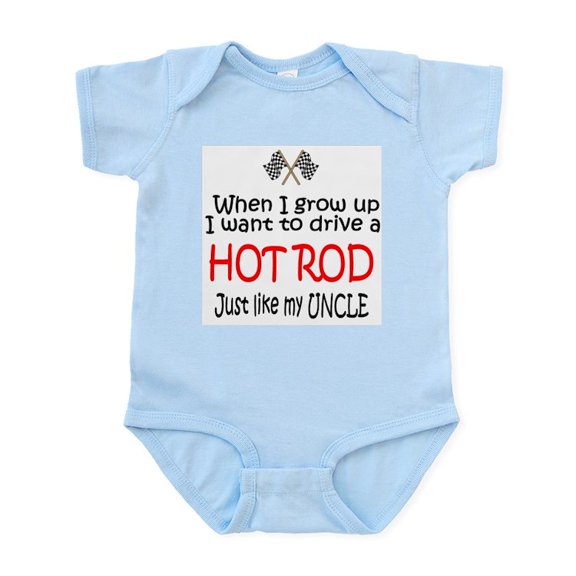 CafePress - WIGU Hot Rod Uncle Infant Bodysuit - Baby Light Bodysuit, Size Newborn - 24 Months
