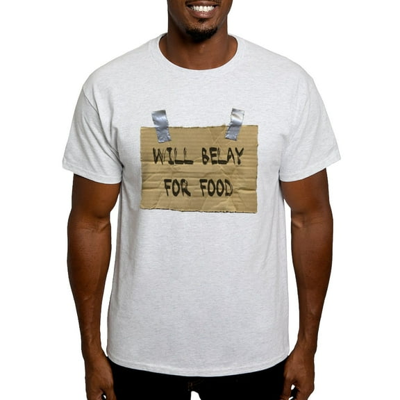 CafePress - WILL BELAY FOR FOOD Light T Shirt - Men's Classic Graphic T-Shirt