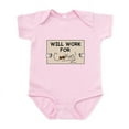 thumbnail image 1 of CafePress - WILL WORK FOR COOKIES Infant Bodysuit - Baby Light Bodysuit, Size Newborn - 24 Months, 1 of 4