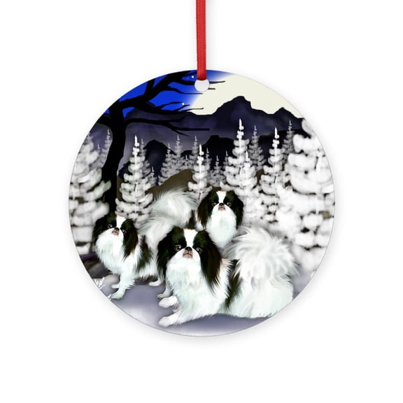 CafePress - WM JC -  Round Wood Ornament 4"