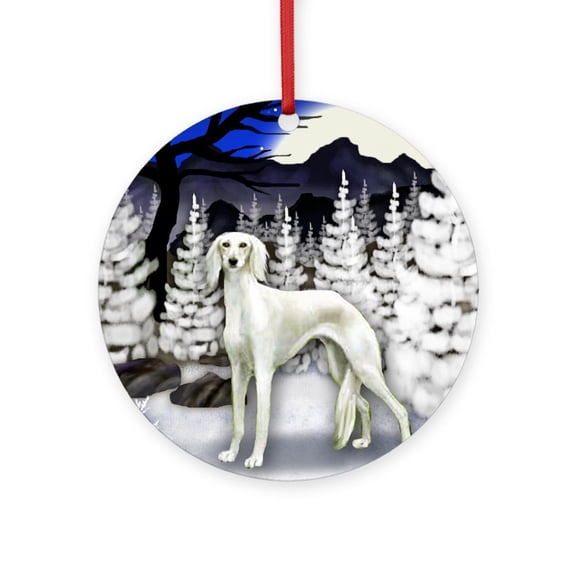 CafePress - WM SAL -  Round Wood Ornament 4"