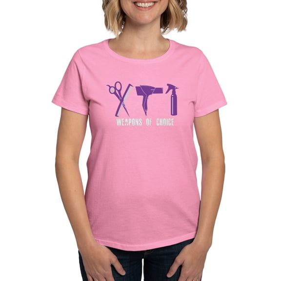 CafePress - WMN Hair Stylist Purple Tools Of The Trade T Shirt - Women's Traditional Fit Dark T-Shirt