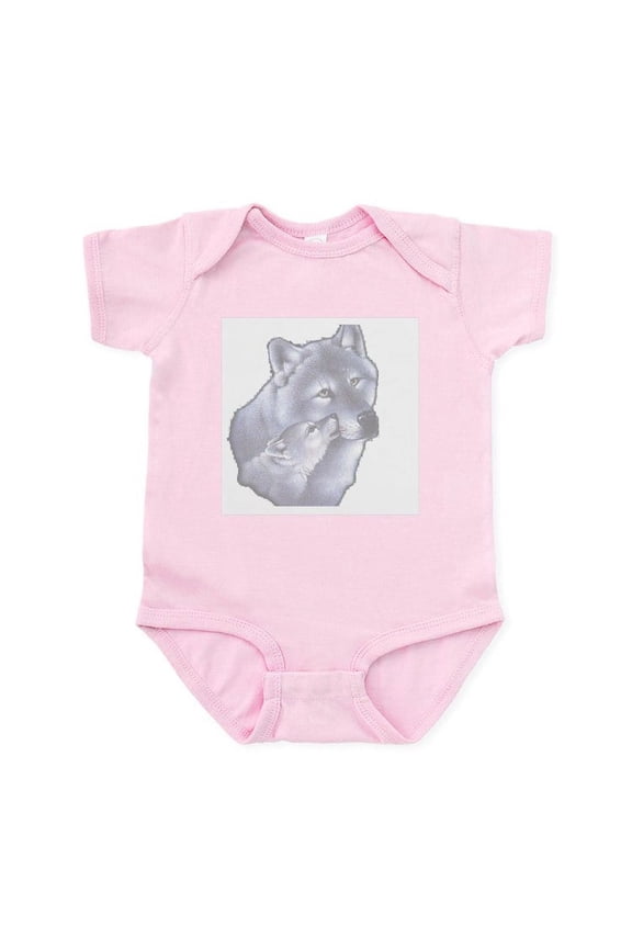 - WOLF Infant Creeper - Baby Light Bodysuit, Size Newborn - 24 Months