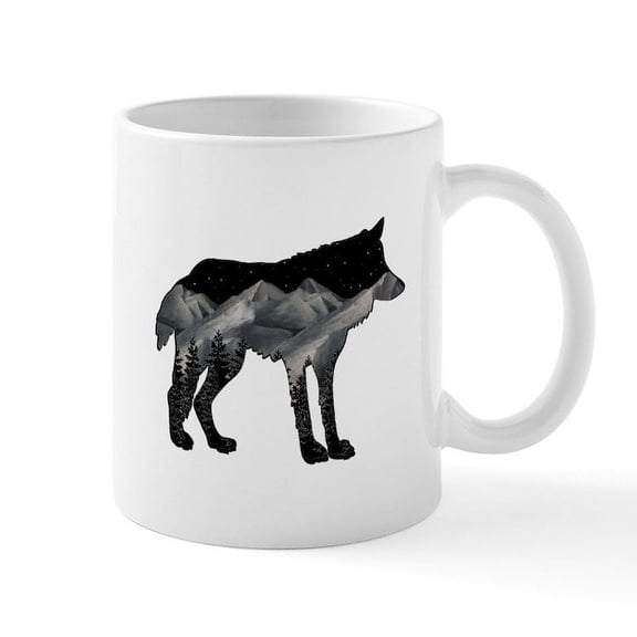 CafePress - WOLF WILD Mugs - 11 oz Ceramic Mug - Novelty Coffee Tea Cup