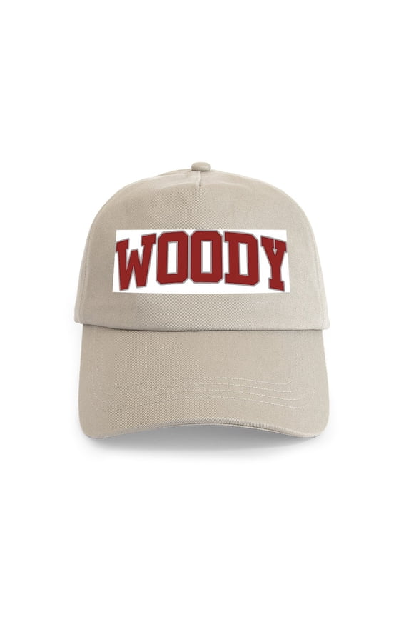 - WOODY Design Cap - Adjustable 100% Brushed Unisex Casual Cotton Baseball Cap, Beige, 1