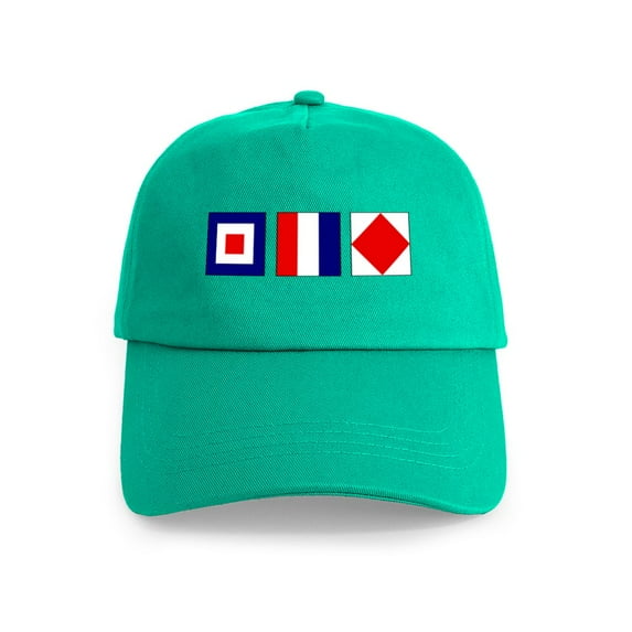 CafePress - WTF Nautical Signal Flags Cap - Adjustable 100% Brushed Unisex Casual Cotton Baseball Cap, Beige, 1