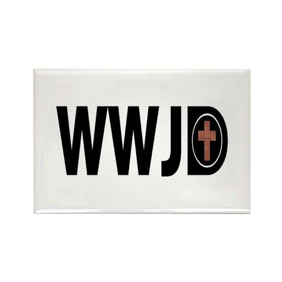 CafePress - WWJD - Rectangle Magnet, 2"x3" Refrigerator Magnet