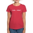 thumbnail image 1 of CafePress - Wait What T Shirt - Women's Traditional Fit Dark T-Shirt, 1 of 4