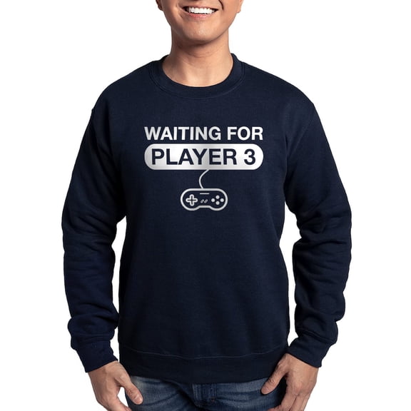 CafePress - Waiting For Player 3 Jumper Sweater - Classic Crew Neck Sweatshirt