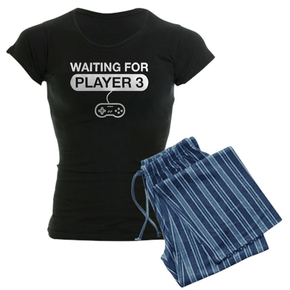 CafePress - Waiting For Player 3 Pajamas - Women's Dark Pajamas