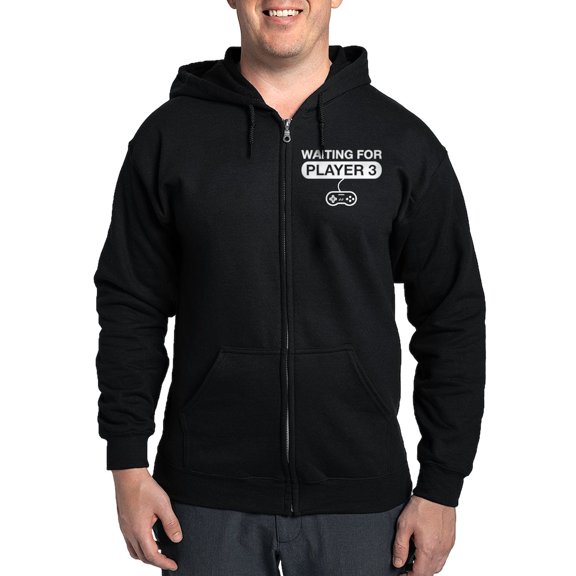 CafePress - Waiting For Player 3 Zip Hoody - Zip Hoodie, Classic Hooded Sweatshirt with Metal Zipper