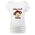 thumbnail image 1 of CafePress - Waiting On My Monkey Maternity T Shirt - Cotton Maternity T-shirt, Cute & Funny Pregnancy Tee, 1 of 4