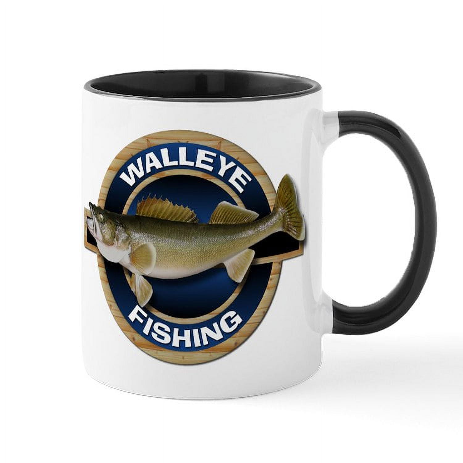 CafePress - Walleye Fishing Mug - 11 oz Ceramic Mug - Novelty Coffee Tea  Cup 