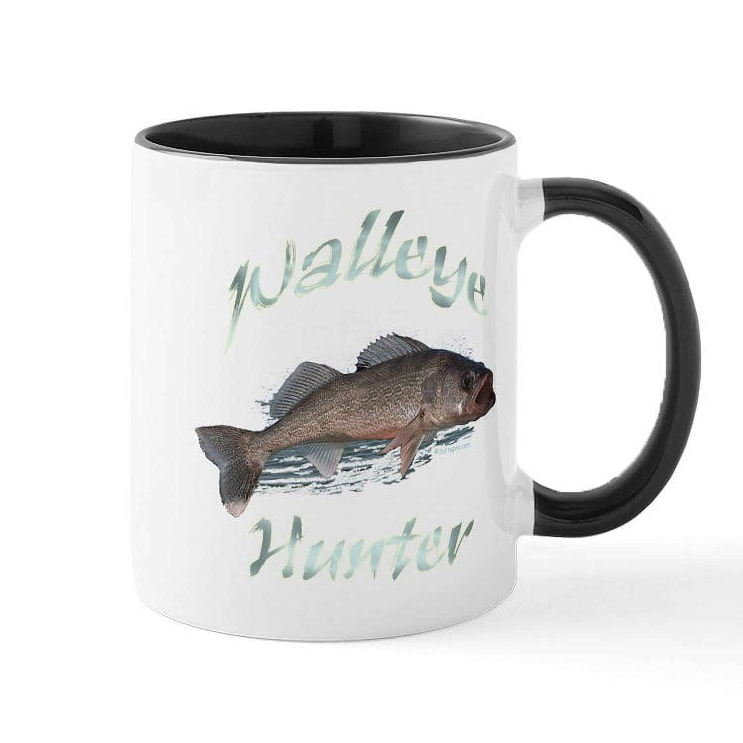 CafePress - Walleye Hunter Mug - 11 oz Ceramic Mug - Novelty Coffee Tea Cup  