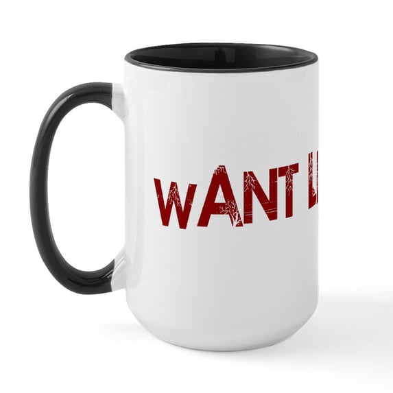 CafePress - Want Less Large Mug - 15 oz Ceramic Large White Novelty Mug