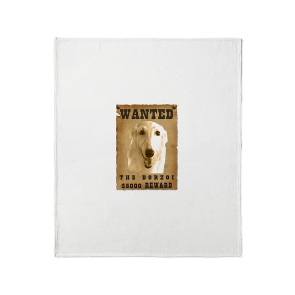 CafePress - Wanted Borzoi Throw Blanket - Soft Fleece Throw Blanket, 50"x60" Stadium Blanket