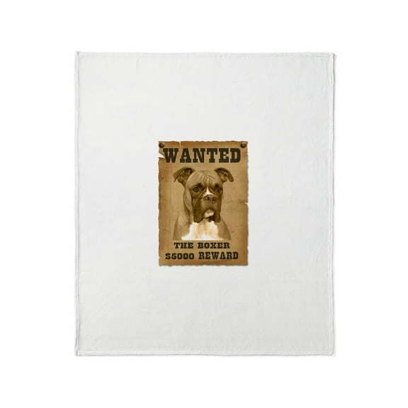 CafePress - Wanted Boxer Throw Blanket - Soft Fleece Throw Blanket, 50"x60" Stadium Blanket