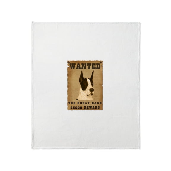 CafePress - Wanted Great Dane Throw Blanket - Soft Fleece Throw Blanket, 50"x60" Stadium Blanket