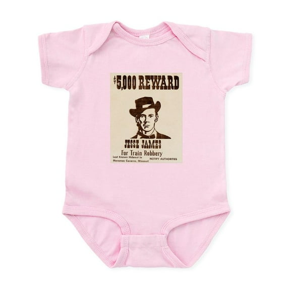 CafePress - Wanted Jesse James Infant Bodysuit - Baby Light Bodysuit, Size Newborn - 24 Months