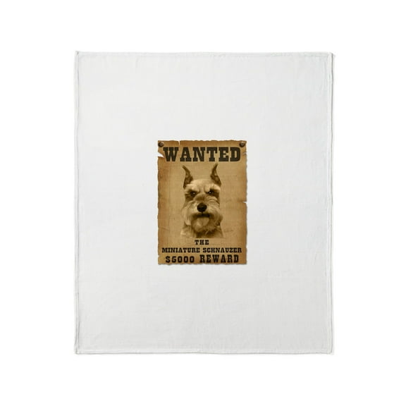 CafePress - Wanted Miniature Schnauzer Stadium Bl - Soft Fleece Throw Blanket, 50"x60" Stadium Blanket