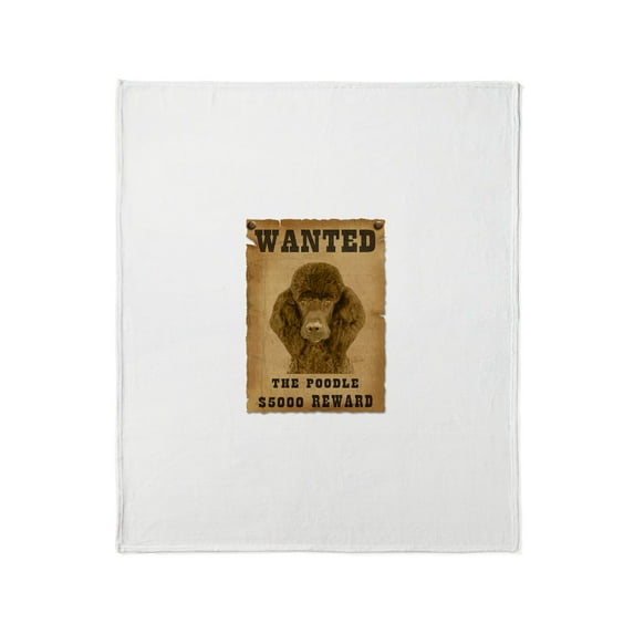 CafePress - Wanted Poodle Throw Blanket - Soft Fleece Throw Blanket, 50"x60" Stadium Blanket
