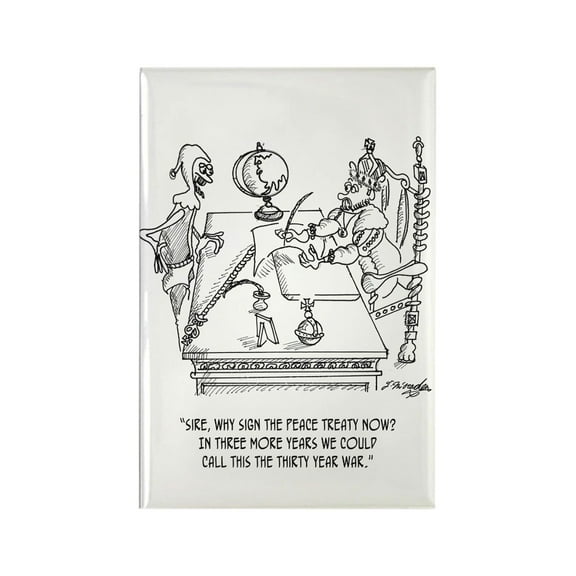 CafePress - War Cartoon 1398 - Rectangle Magnet, 2"x3" Refrigerator Magnet
