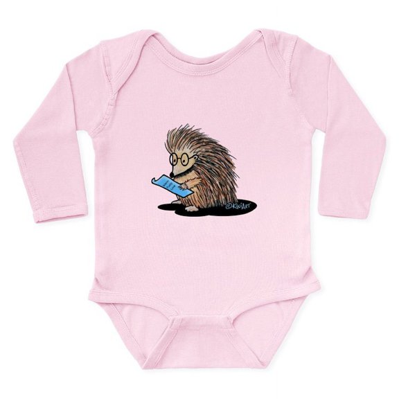 CafePress - Warm Fuzzy Porcupine Long Sleeve Infant Bodysuit - Long Sleeve Cotton Baby Bodysuit