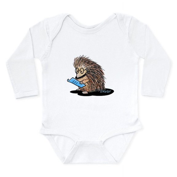 CafePress - Warm Fuzzy Porcupine Long Sleeve Infant Bodysuit - Long Sleeve Cotton Baby Bodysuit