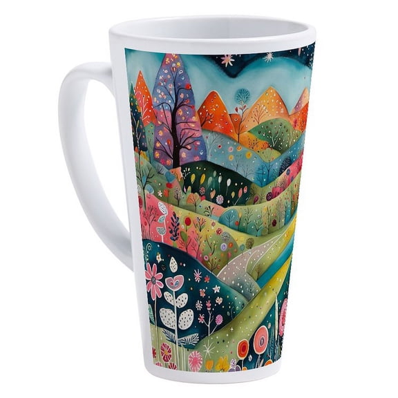 CafePress - Warm Spring Night - 17 Oz White Ceramic Latte Mug