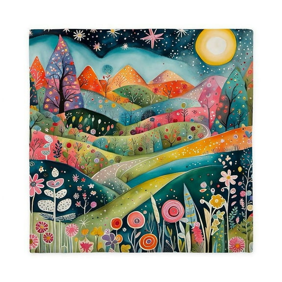 CafePress Warm Spring Night Polyester White Duvet, Queen