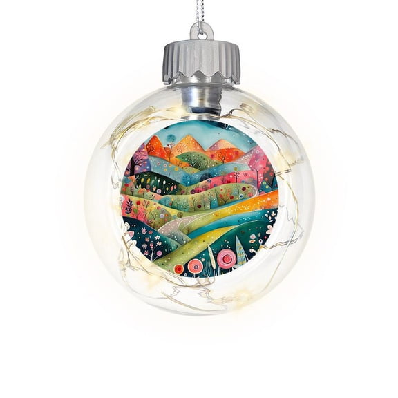 CafePress - Warm Spring Night - Sparkle Fairy Lights Ornament Ball