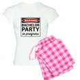 thumbnail image 1 of CafePress - Warning Bachelor Party In Progress Pajamas - Women's Light Pajamas, 1 of 4