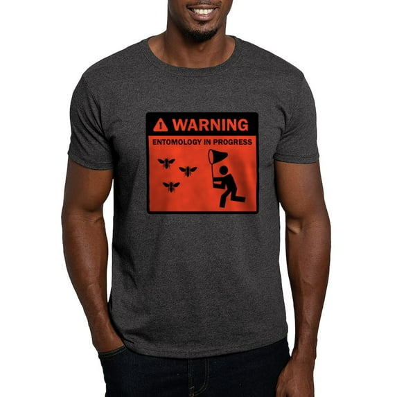 CafePress - Warning Entomology In Progr Dark T Shirt - Men's Classic Graphic Cotton T-Shirt