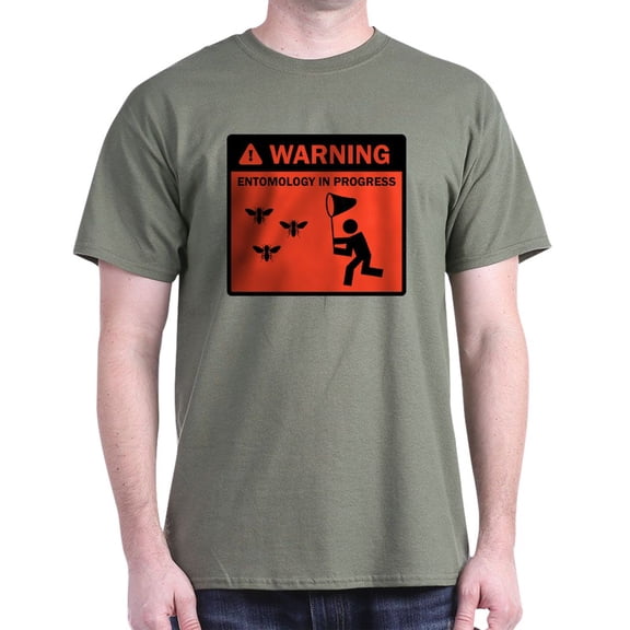 CafePress - Warning Entomology In Progr Dark T Shirt - Men's Classic Graphic Cotton T-Shirt